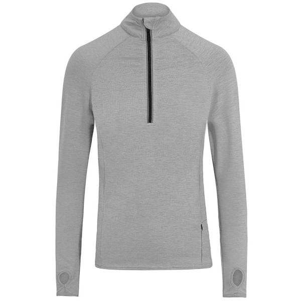 Awdis Cool-Flex Halvzip långärmad topp L Silvergrå Silver Grey L