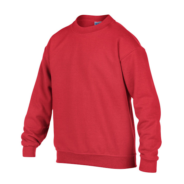 Gildan Barn/Barn Tung Blandad Crew Neck Sweatshirt 9-11 År Red 9-11 Years