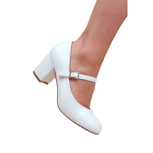 Var kommer det ifrån Dam/Dam Araceli Extra Extra Wide Block White 4 UK