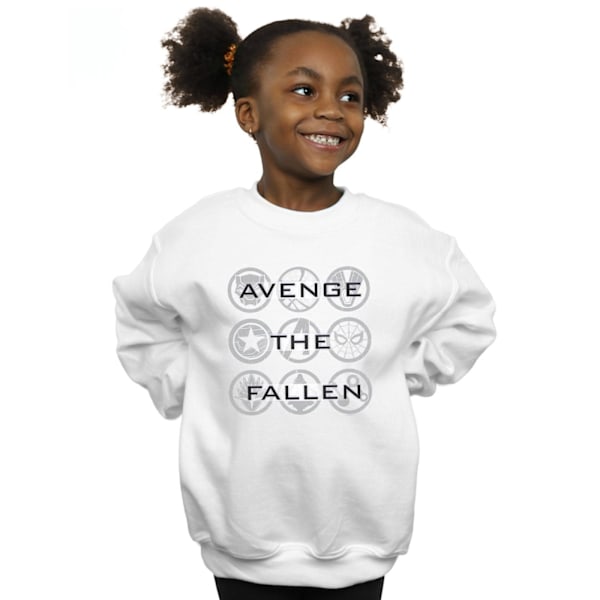 Marvel Girls Avengers Endgame Avenge The Fallen Icons Sweatshirt White 9-11 Years