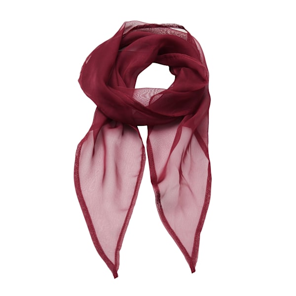 Premier Dam/Kvinnors Arbets Chiffon Formell Scarf En Storlek Burgun Burgundy One Size