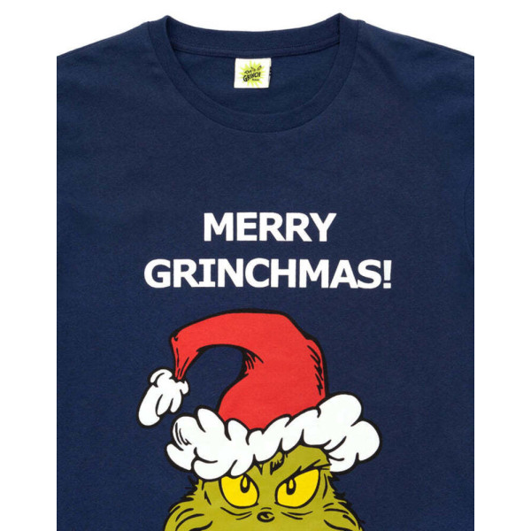 The Grinch Mens Christmas Pyjamas Set XL Marinblå Navy XL