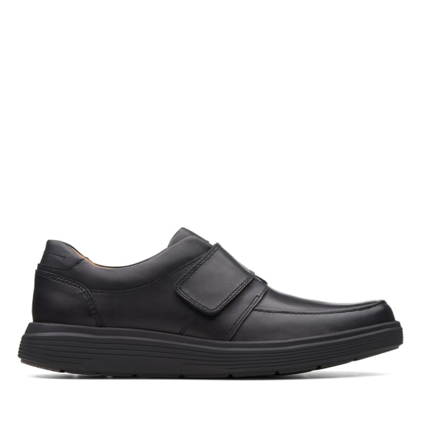 Clarks Mens Un Abode Strap Läderskor 9,5 UK Svart Black 9.5 UK