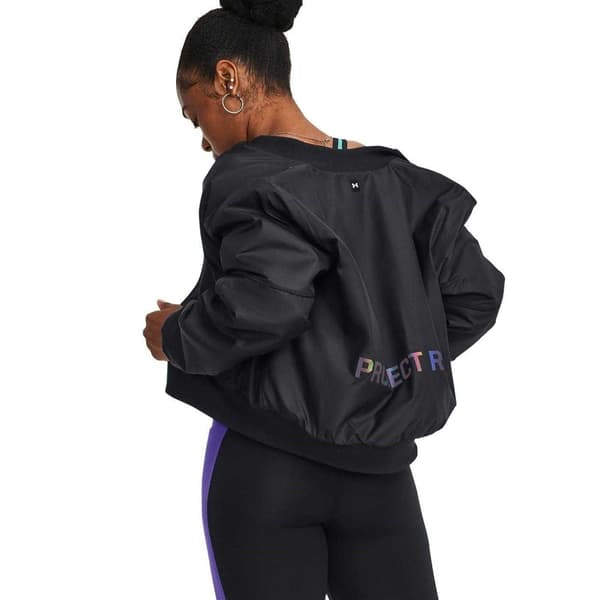 Under Armour Dam/Dam Krage Avslappnad Passform Bomberjacka 1 Black 12 UK