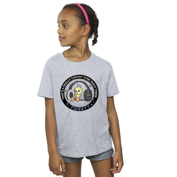 Looney Tunes Girls Tweety Catchy Tune Bomull T-shirt 12-13 år Sports Grey 12-13 Years