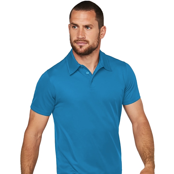 Kariban Proact Herr Kortärmad Performance Poloshirt L Aqua Aqua Blue L