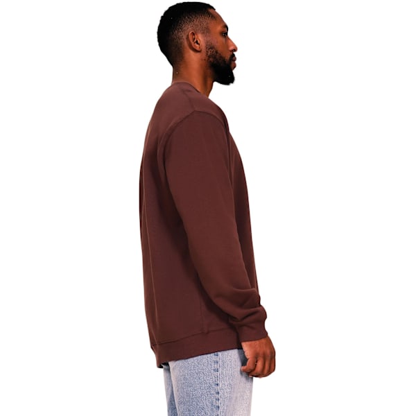 Casual Classics Herr Ringspun Bomull Hög Överdimensionerad Sweatshirt Chocolate S