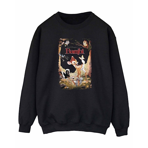 Bambi Dam/Dam Retro Poster Sweatshirt L Svart Black L