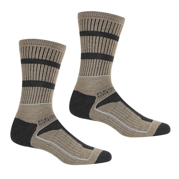 Regatta Herr Samaris 3-säsongsstrumpor (2-pack) 6 UK-8 UK Mocca Moccasin Brown/Briar Grey 6 UK-8 UK