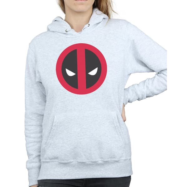 Marvel Dam/Kvinnor Deadpool Stor Ren Logotyp Hoodie S Heather Heather Grey S