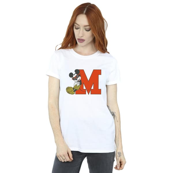 Disney Dam/Dam Mickey Mouse Leopardbyxor Bomull Boyfr White M