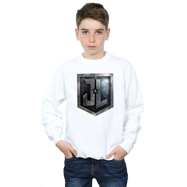 DC Comics Boys Justice League Movie Shield Sweatshirt 5-6 år White 5-6 Years