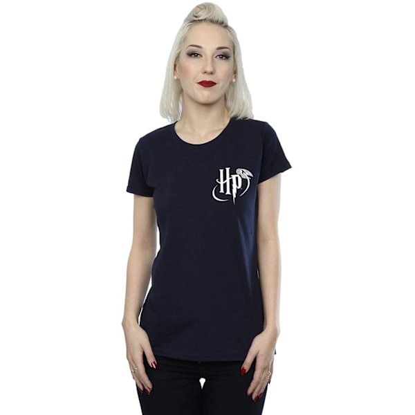 Harry Potter Dam/Dam Logo Fick-T-shirt XXL Marinblå/Vit Navy/White XXL