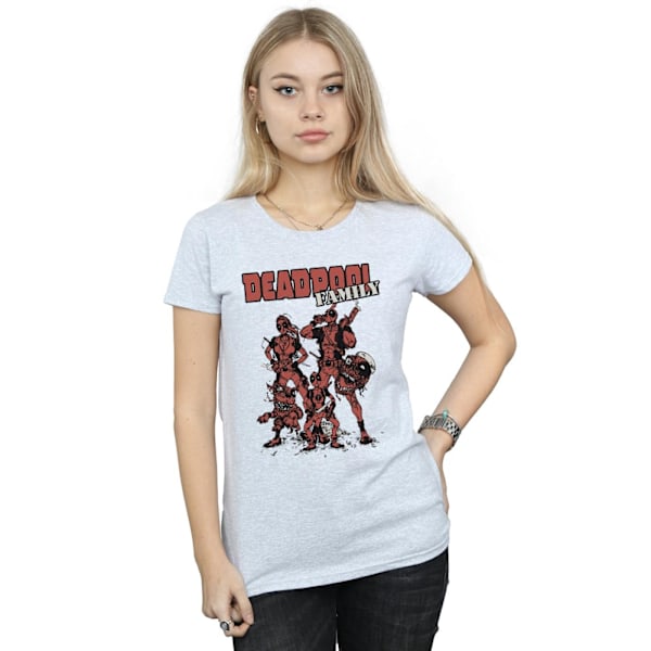 Marvel Womens/Ladies Deadpool Family Group Bomull T-Shirt M Sports Grey Sports Grey M