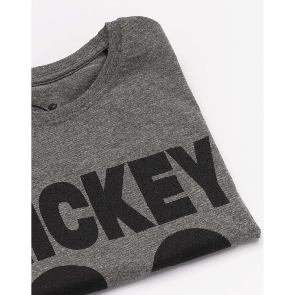 Disney Dam/Kvinnor Mickey Mouse Ansikte T-shirt L Kolgrå Charcoal Grey L