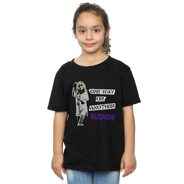 Blondie Girls One Way Or Another Bomull T-shirt 7-8 År Svart Black 7-8 Years