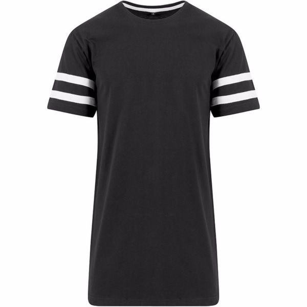 Bygg ditt varumärke Unisex Stripe Jersey kortärmad T-shirt M Bl Black/White M