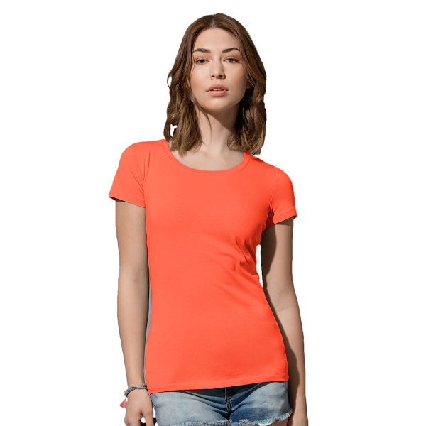 Stedman Womens/Ladies Claire Crew Neck Tee M Laxrosa Salmon Pink M