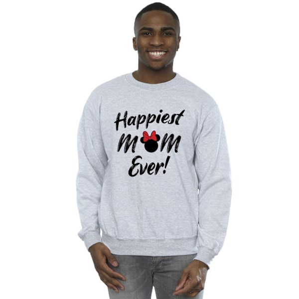 Disney Mens Minnie Mouse Happiest Mom Ever Sweatshirt XL Sports Sports Grey XL