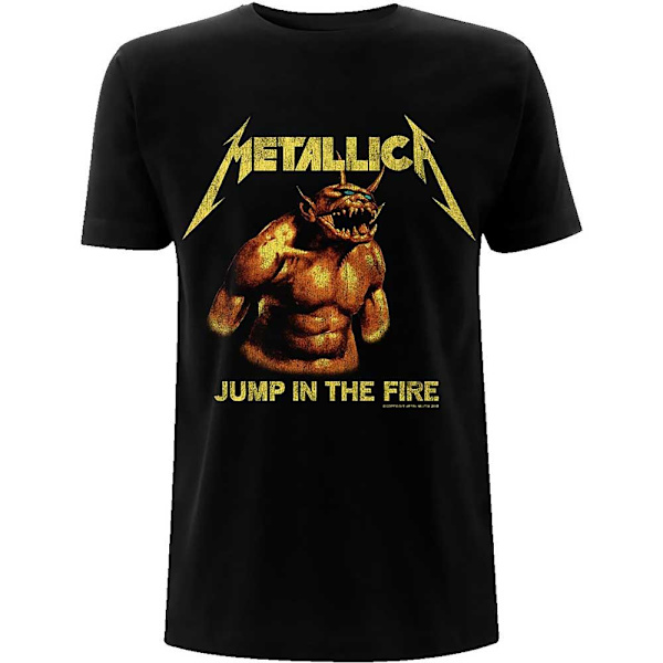 Metallica Unisex Vuxen Jump In The Fire Vintage Bomull T-Shirt Black XL