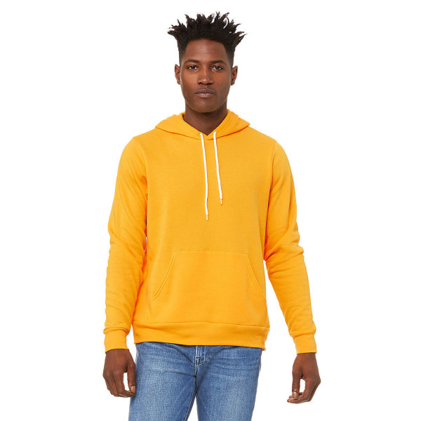 Bella + Canvas Unisex Pullover Polycotton Fleece Hooded Sweatshirt Gold M