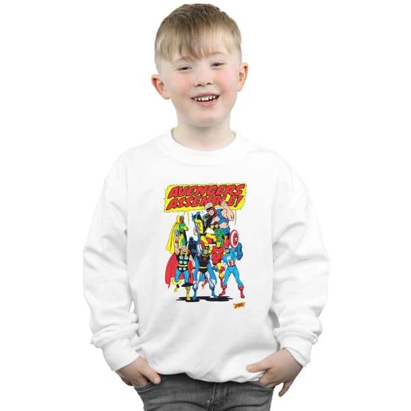 Marvel Comics Pojkar Avengers Assemble Tröja 5-6 År Vit White 5-6 Years