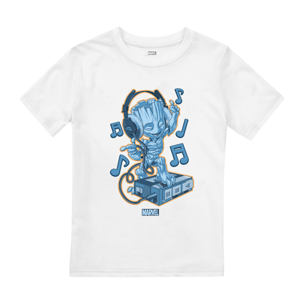 Marvel Comics Barn/Kids Baby Groot Hörlurar T-shirt 3-4 White 3-4 Years
