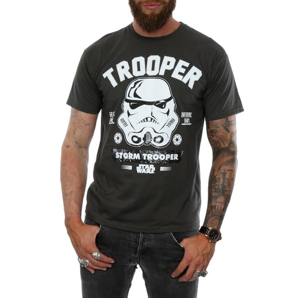 Star Wars Herr Stormtrooper Collegiate T-Shirt M Ljus Grafit Light Graphite M