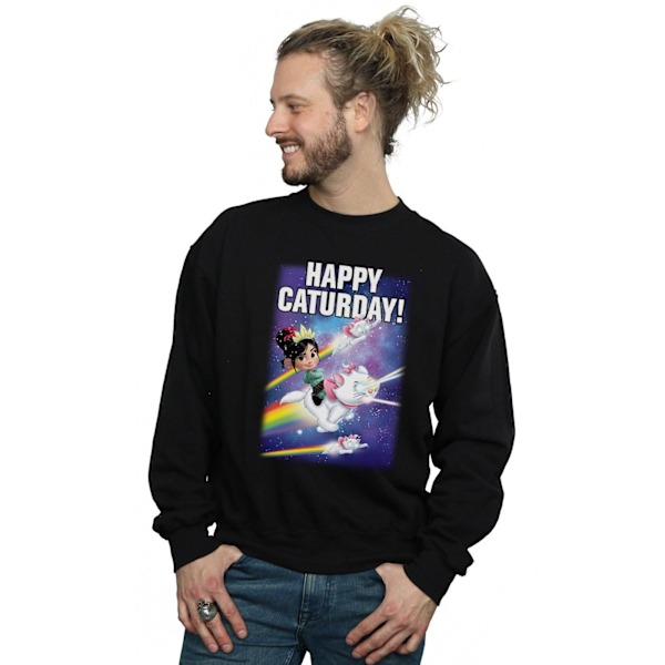 Disney Herr Wreck It Ralph Happy Caturday Sweatshirt 4XL Svart Black 4XL