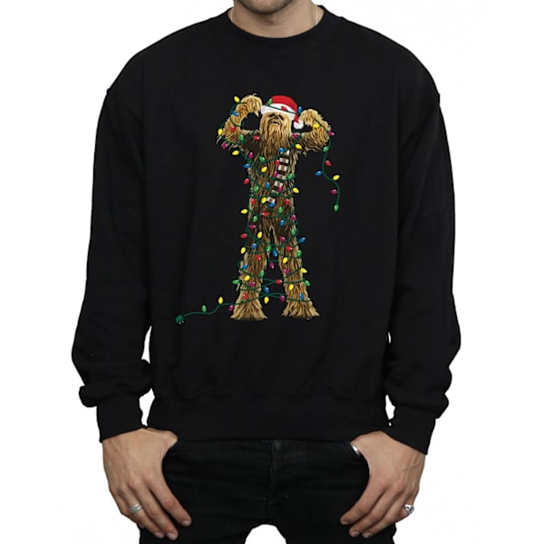 Star Wars Chewbacca Julbelysning Sweatshirt M Svart Black M