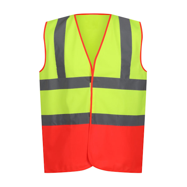 Regatta Pro Two Tone Hi-Vis Vest S Fluro Yellow/Red för män Fluro Yellow/Red S