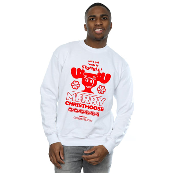 National Lampoon's Christmas Vacation Herr Merry Christmoose Sweatshirt White M