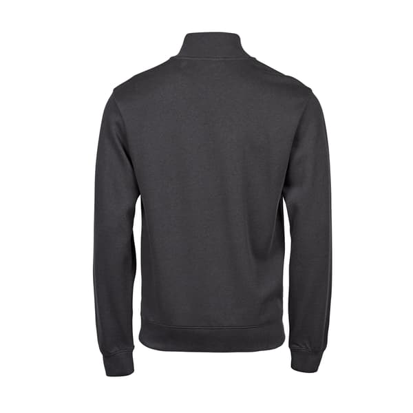 Tee Jays Herr Ribbad Interlock Half Zip Sweatshirt 3XL Mörkgrå Dark Grey 3XL