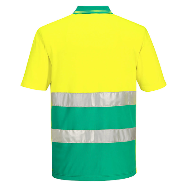 Portwest Herr Kontrast Lättvikts Hi-Vis Poloskjorta 4XL Gul Yellow/Teal 4XL
