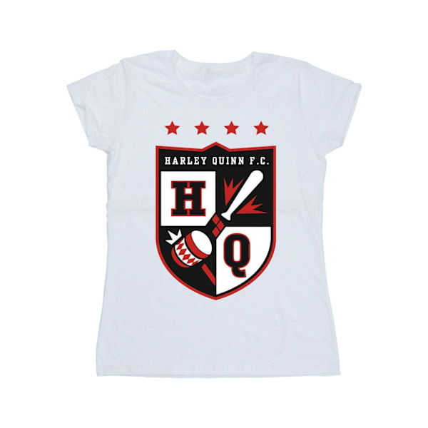 Justice League Dam/Damer Harley Quinn FC Pocket Bomull T-Sh White S
