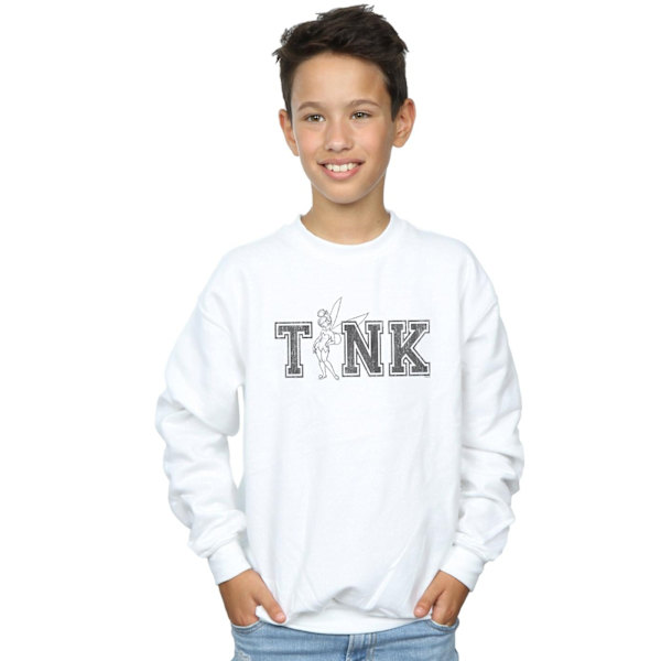 Disney Boys Tinker Bell Collegiate Tink Sweatshirt 7-8 år Vit White 7-8 Years