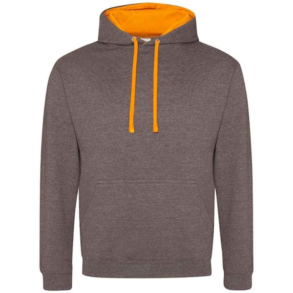 Awdis Unisex Vuxen Varsity Hoodie L Charcoal/Orange Crush Charcoal/Orange Crush L