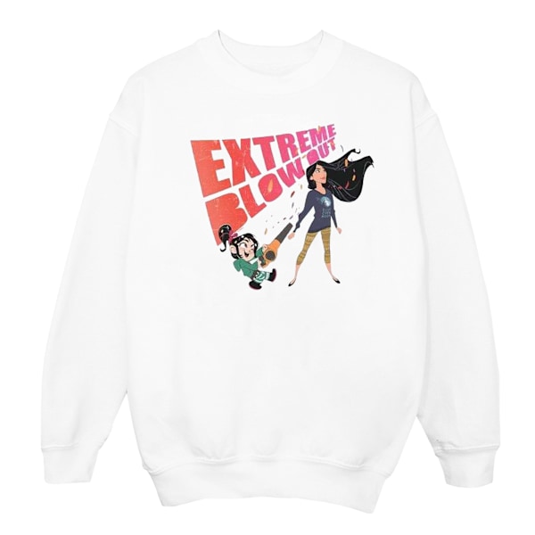 Disney Girls Wreck It Ralph Pocahontas Och Vanellope Sweatshirt White 7-8 Years