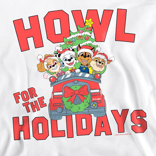 Paw Patrol Unisex Vuxen Yla För Julhelgen Sweatshirt White M