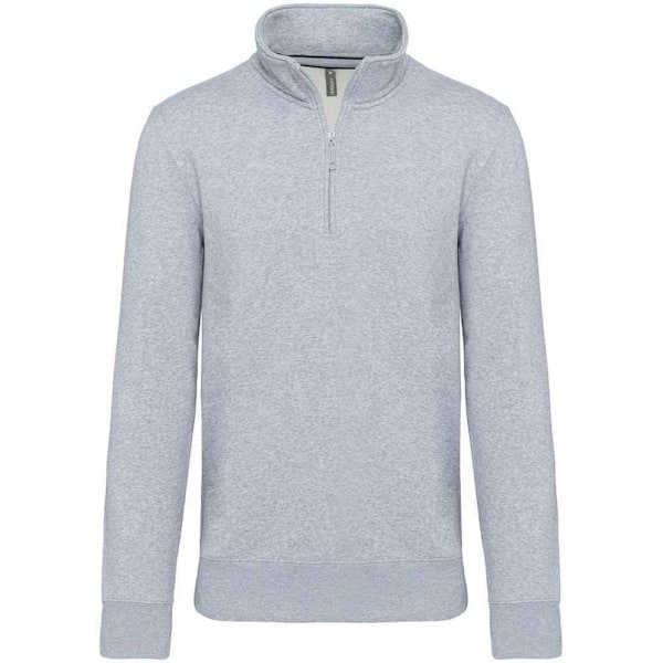 Kariban Herr Zip Neck Sweatshirt S Oxford Grey Oxford Grey S