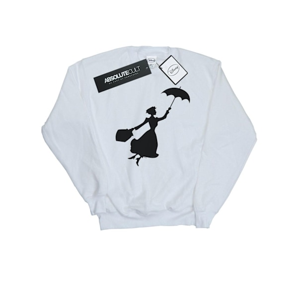 Disney Herr Mary Poppins Flygande Silhuett Sweatshirt M Vit White M