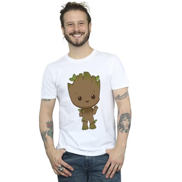 Marvel Herr I Am Groot Chibi Wave Pose T-Shirt S Svart Black S