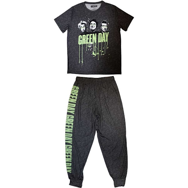 Green Day Unisex Adult Drips Lång Pyjamas Set XL Svart Black XL