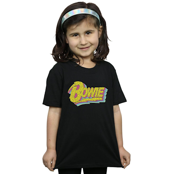 David Bowie Girls Moonlight 90s Logo Bomull T-shirt 12-13 år Black 12-13 Years