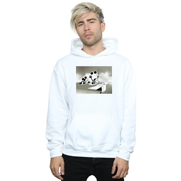 Disney Herr Mickey Mouse Crazy Pilot Hoodie 3XL Vit White 3XL
