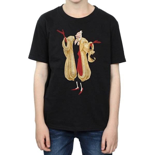 Disney Boys 101 Dalmatiner Klassisk Cruella De Vil T-shirt 5-6 år Black 5-6 Years