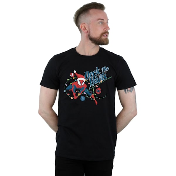 Marvel Mens Spider-Man Deck The Walls T-Shirt 3XL Svart Black 3XL
