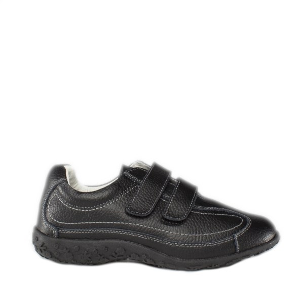 Boulevard Dam/Dam Extra Bred Passform Touch Fastening Sko Black 4 UK