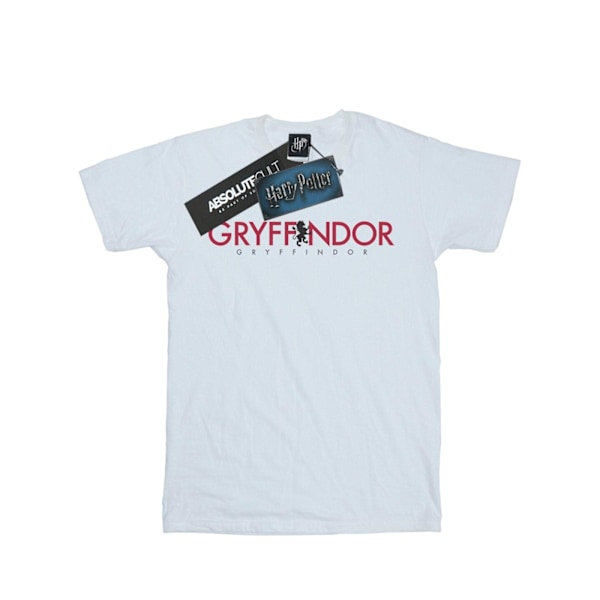 Harry Potter Boys Gryffindor Text T-Shirt 9-11 år Vit White 9-11 Years