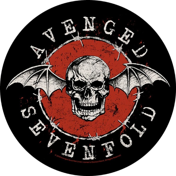 Avenged Sevenfold Distressed Skull Patch One Size Svart/Röd/Whi Black/Red/White One Size